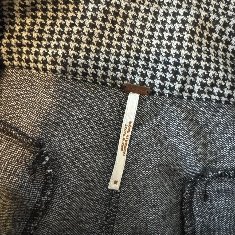 Free People Houndstooth Pants with Button Detail - Picture 7 of 9